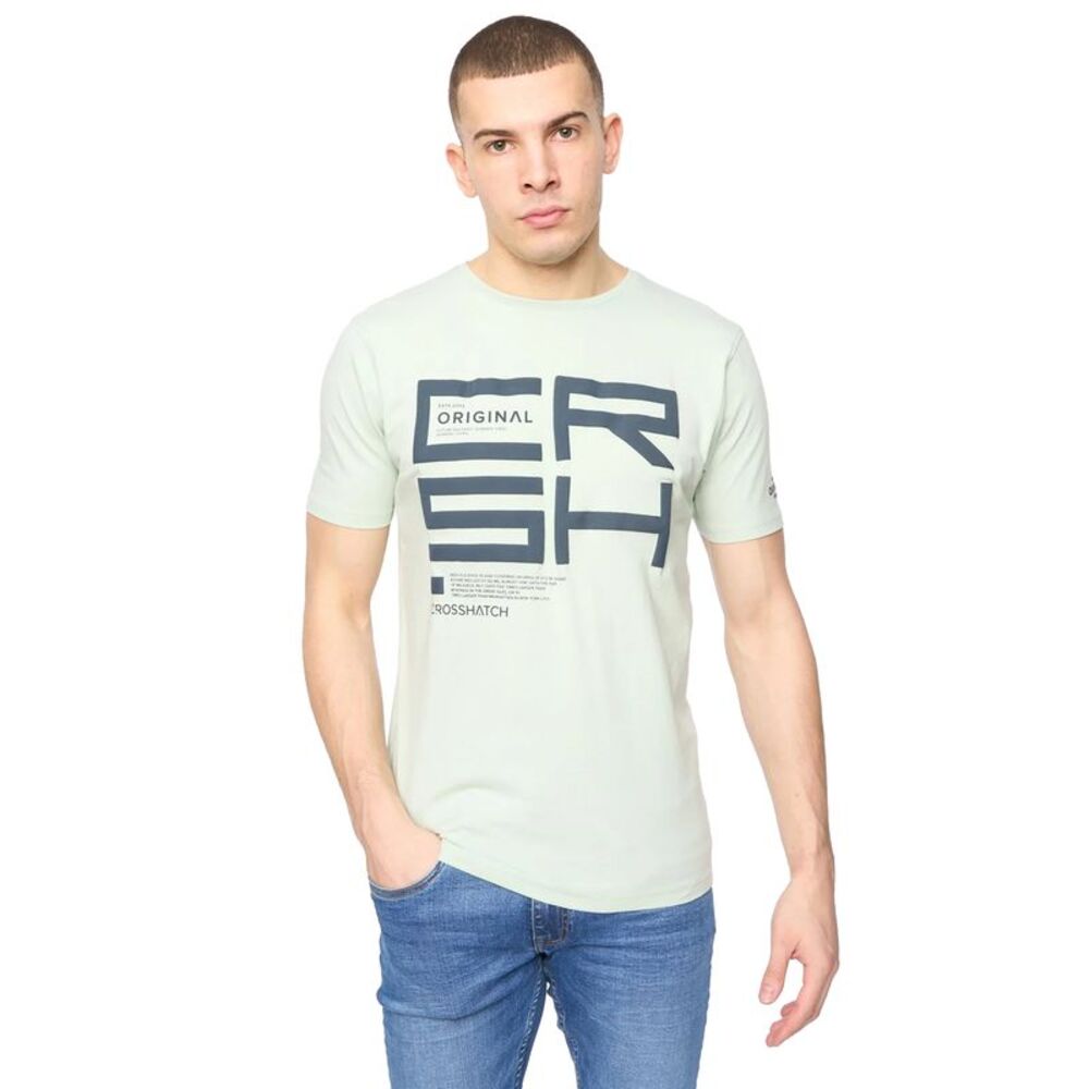 Crosshatch Mens Squarebox T-Shirt / Mint